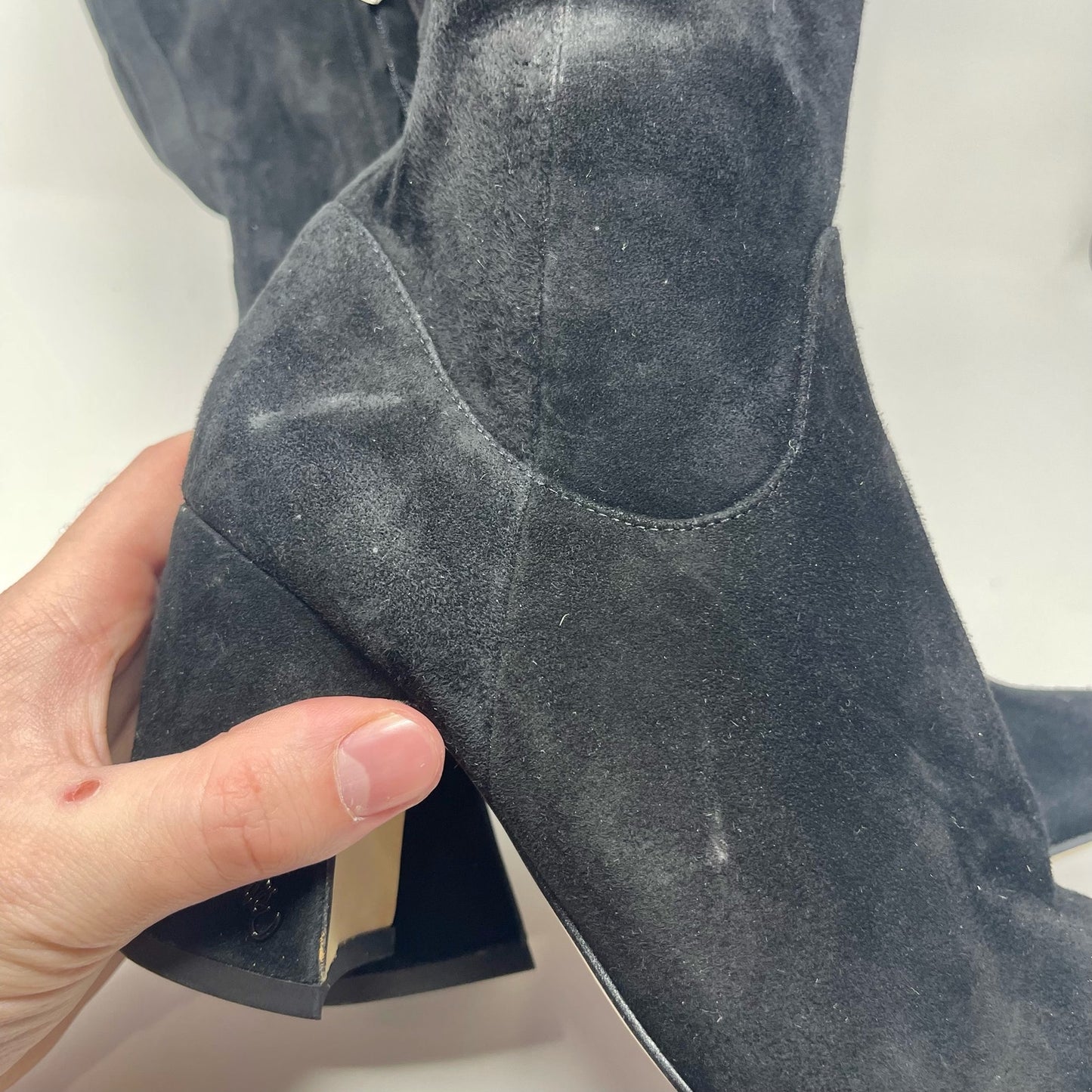 Sam Edelman Women's Sulema Knee High Black Business Suede Boots Size 5.5