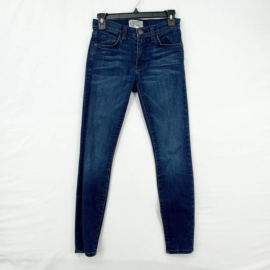 Current/Elliott The High Waist Dark Wash Stilletto Skinny Jeans 24/0