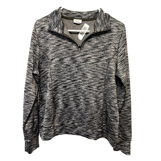 J.CREW Sweater Women Sz XS Athletic Polyester Long Sleeve Collared 1/4 Zip Grey