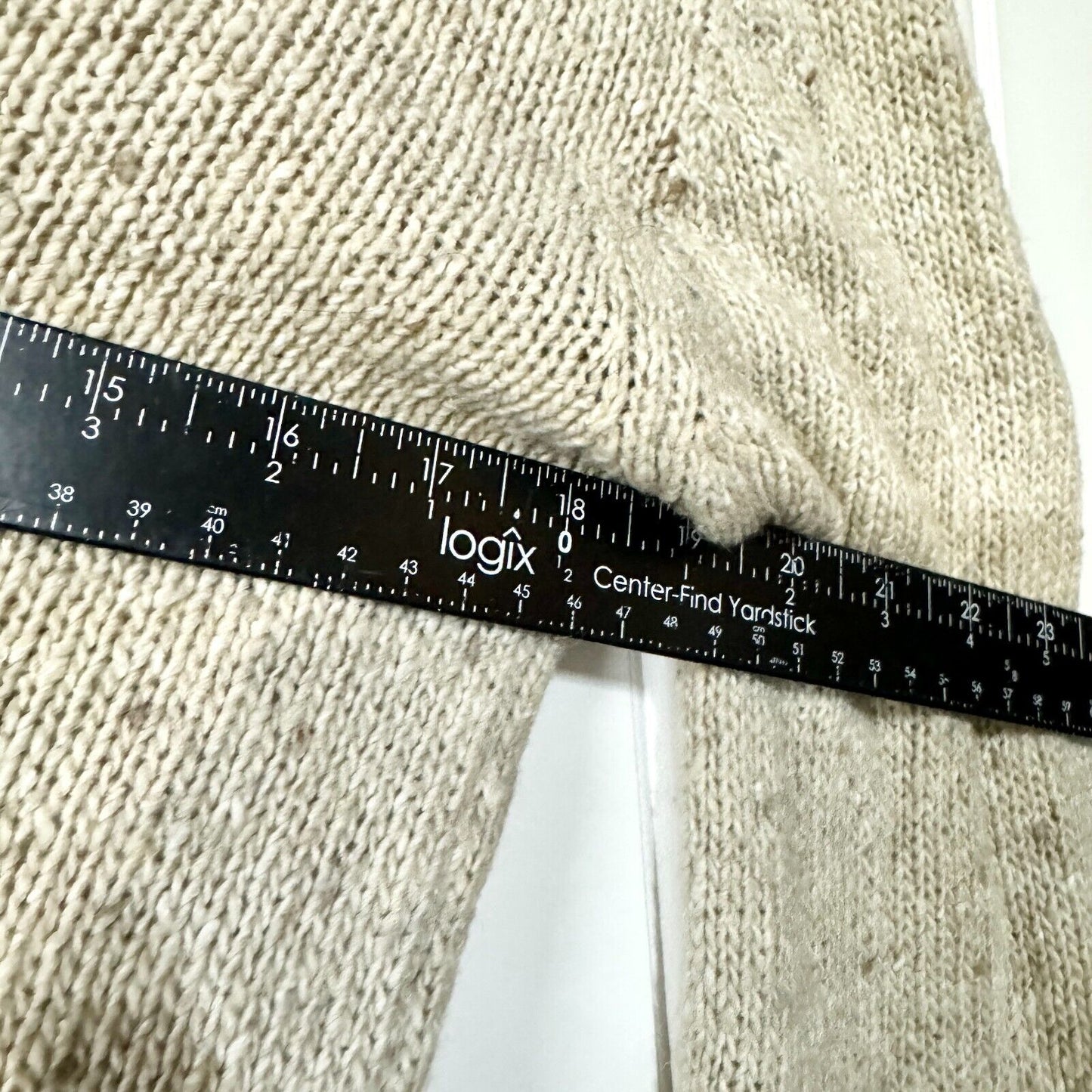 Zara Dress Cable Knit Crewneck Long Sleeve Slit Front Italian yarn Size L