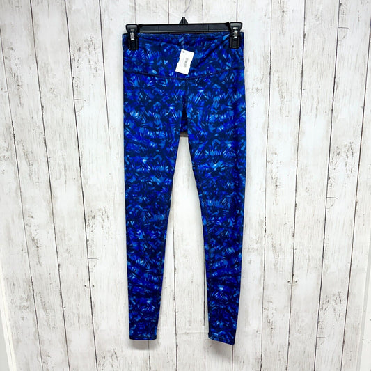 ALO Leggings Women XXS Airbrush Kaleidoscope Blue Ankle High Waisted Athletic