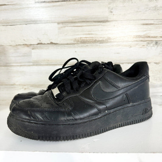 Vintage NIKE Air Force 1 07 W 8.5 Low Supreme Black Sneakers Shoes 315100 001