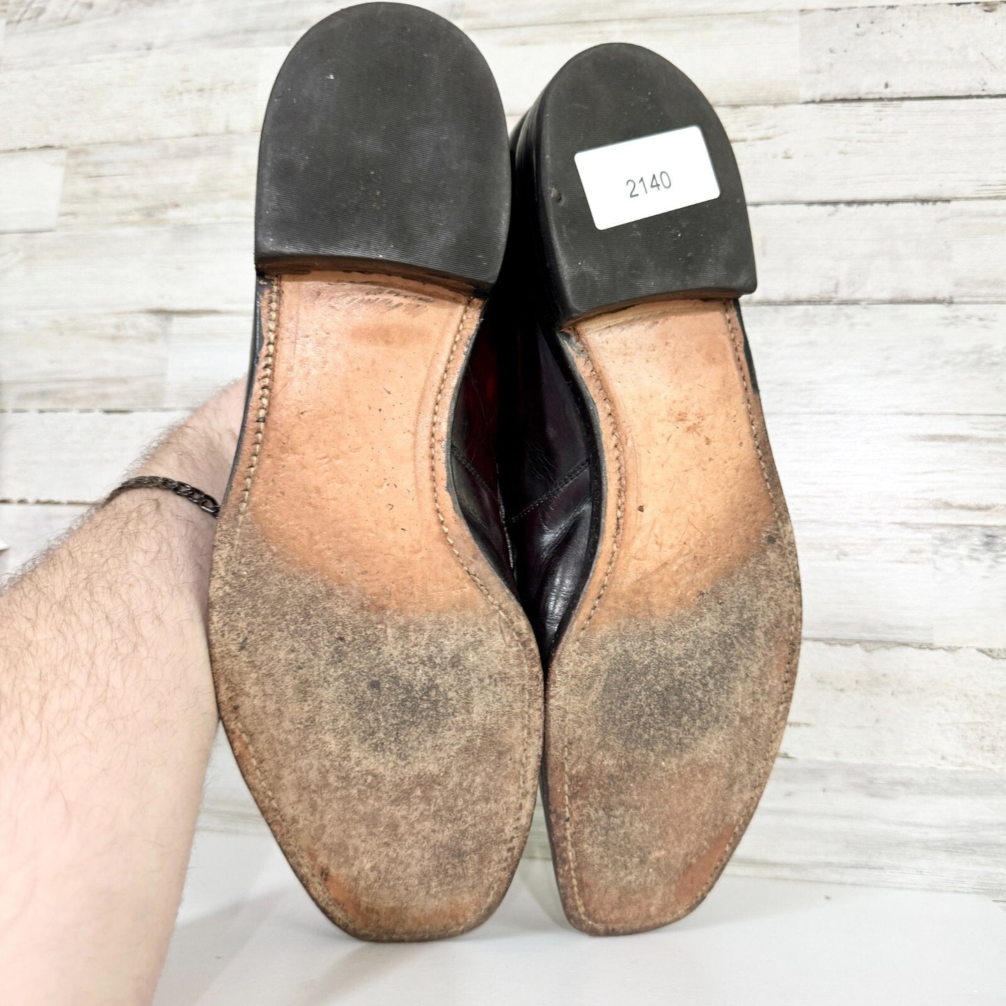 Allen Edmonds Loafers Mens Biscayne 11.5 Burgundy Leather Tassel Shoes Vintage
