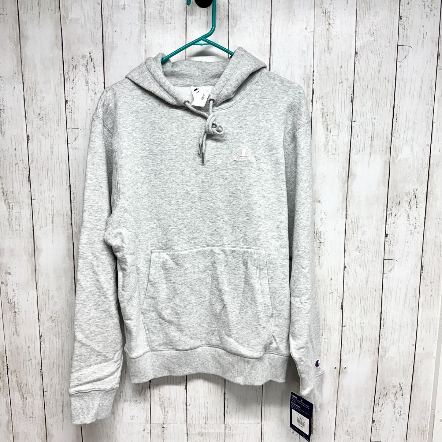 Champion Sweater Unisex Size Small Gray Classic Fleece Hooded Sweatshirt NWT