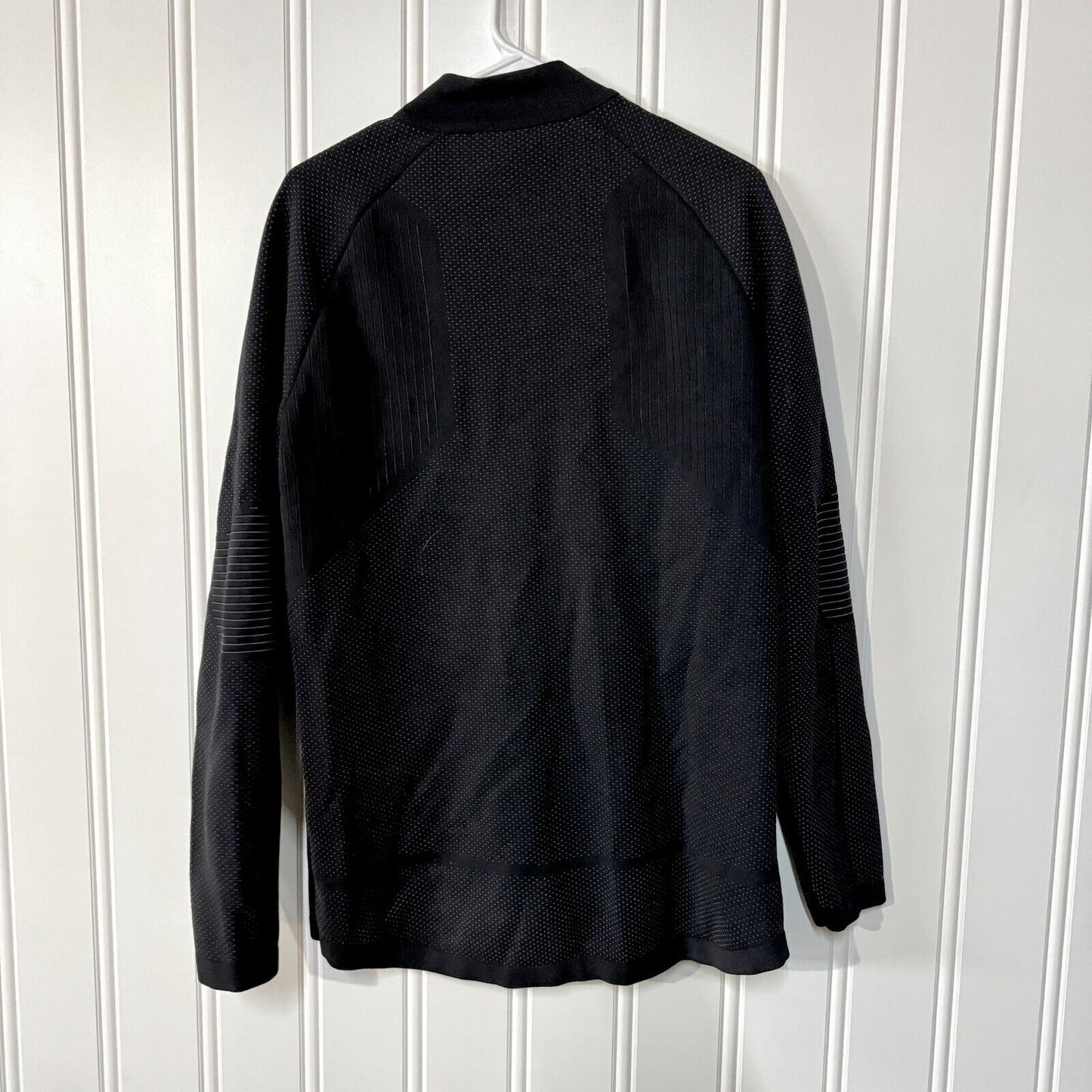 GYMSHARK Jacket Mens Size Medium Zip Up Collared Insulated Gym Workout Black