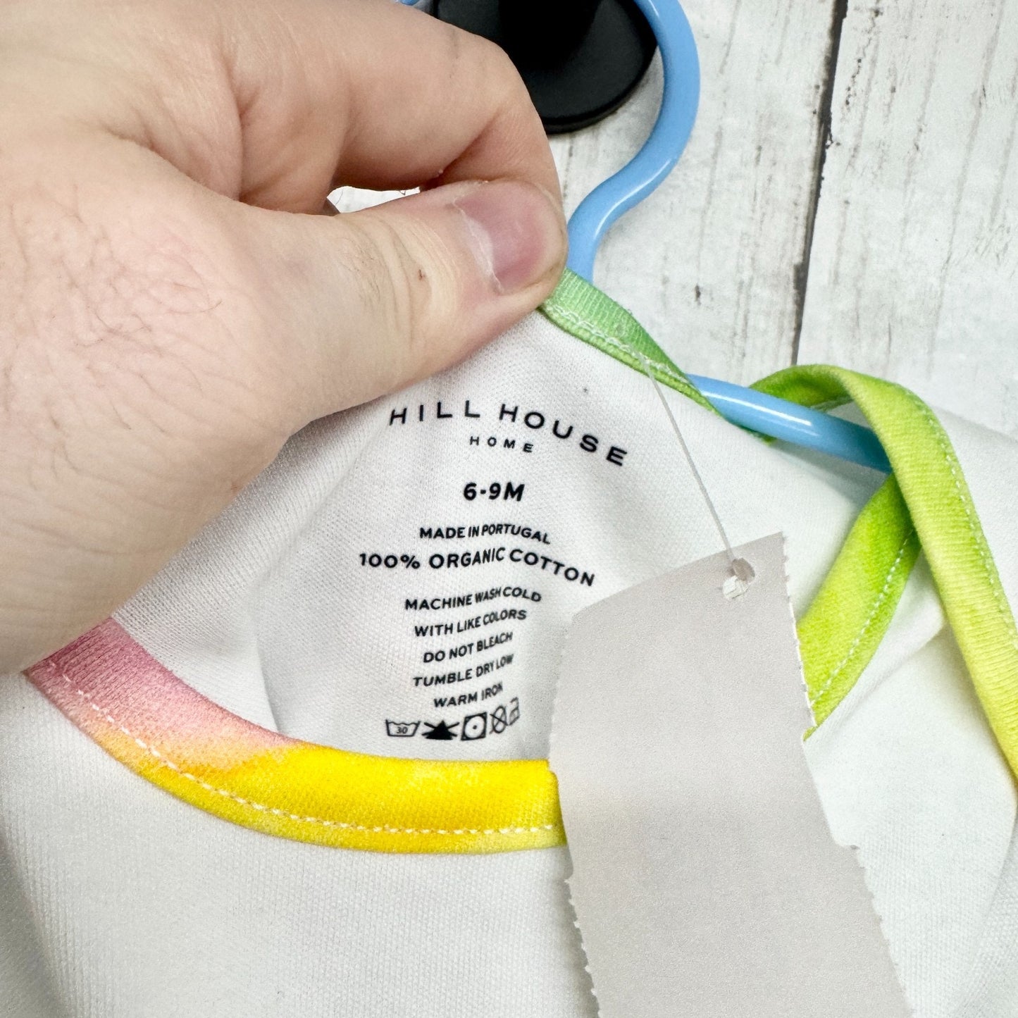 Hill House BodysuitBaby Size 6-9M White Short Sleeve You're A Dream Rainbow NWOT