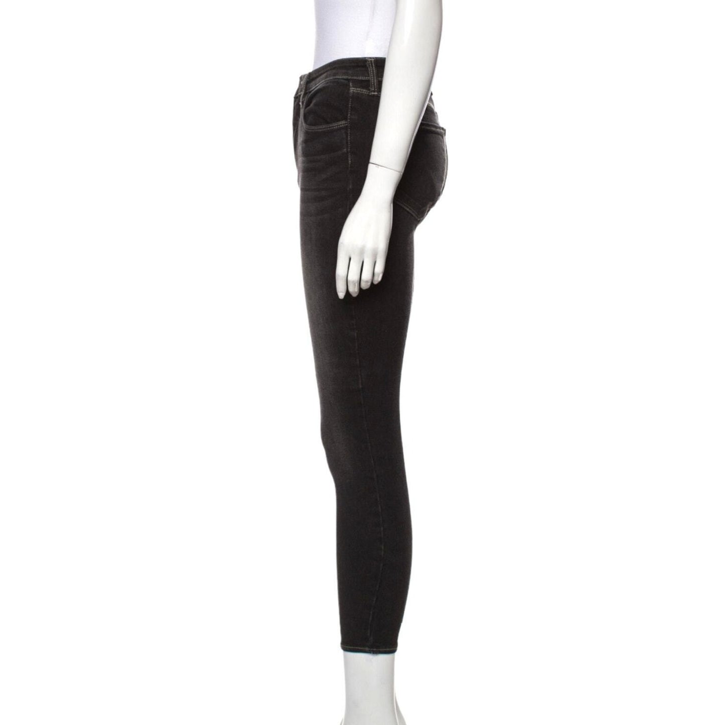 L'Agence Margot High Rise Skinny Faded Carbon 5 Pocket Jeans Size 28