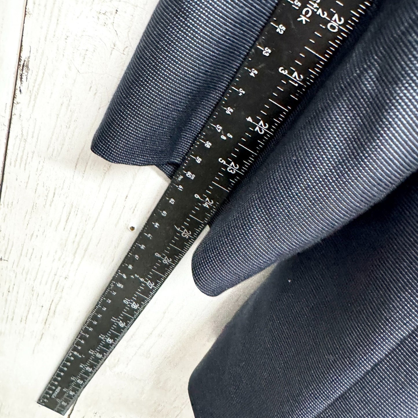 Jones New York Blazer Men Sz 40R Navy Blue Triple Button Wool Silk Chest Pocket