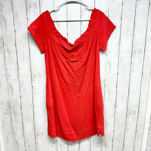 Amadi Anthropologie Dress Size M Maella Off Shoulder Coral Gauze Tunic Mini Top