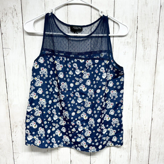 Jason Wu For Target Tank Top Womens XS Blue Floral 100% Polyester Short Length