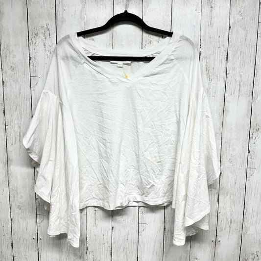 Robert Rodriguez Top Women Size L White Butterfly Sleeve White Blouse Business