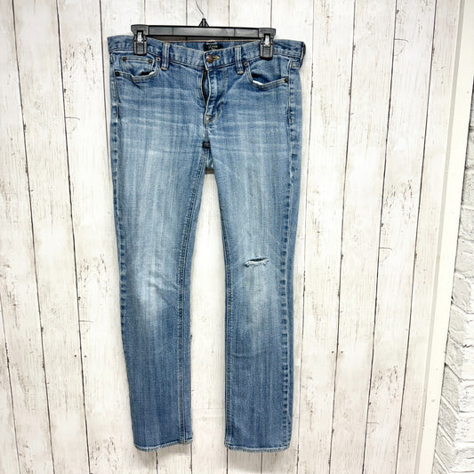 Y2K J. Crew Jeans Women Size 30 Light Wash Stretch Slim Straight 5-Pocket Design
