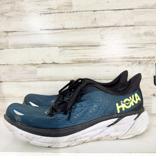 Hoka Shoes Men Size 11.5D Dark Teal Blue Clifton 8 Sneaker Training Running Gym