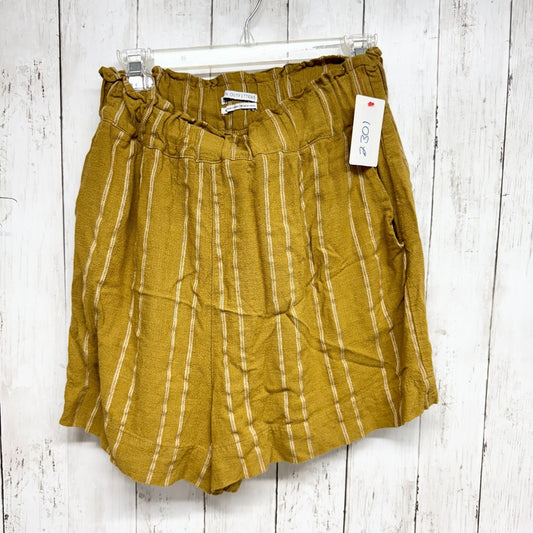 Urban Outfitters Shorts Women Size Medium Yellow Josie Linen Blend Pull On Short