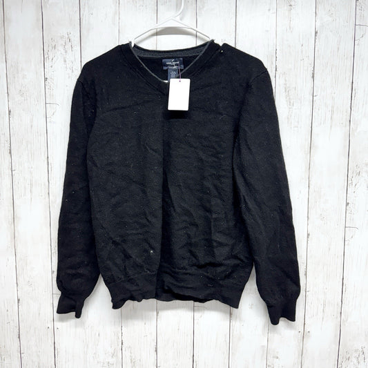 Daniel Hechter Sweater Men Sz XL Black V-Neck Long Sleeve Extra Fine Merino Wool