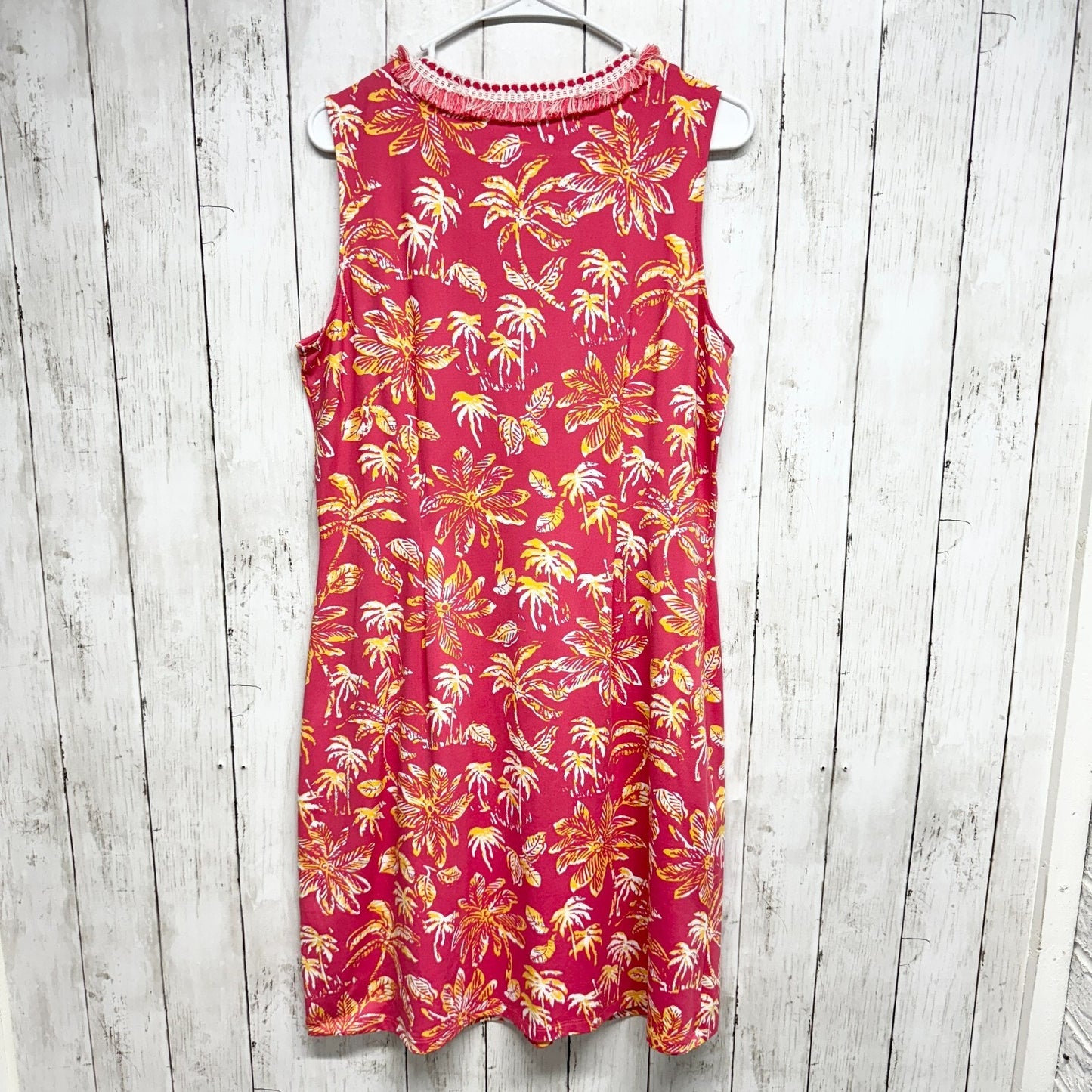 J. McLaughlin Dress Women's Size Large Shift Floral Catalina Cloth Stretch Nylon