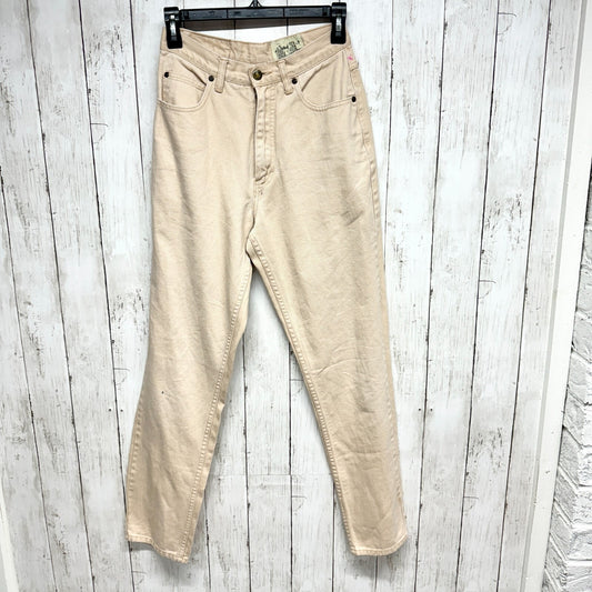 Eddie Bauer Jeans Women 6 Cream Relaxed Straight Cotton 5-Pocket Design Utility