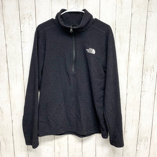 The North Face Sweater Men Size Medium Long Sleeve Collared Quarter Zip Black