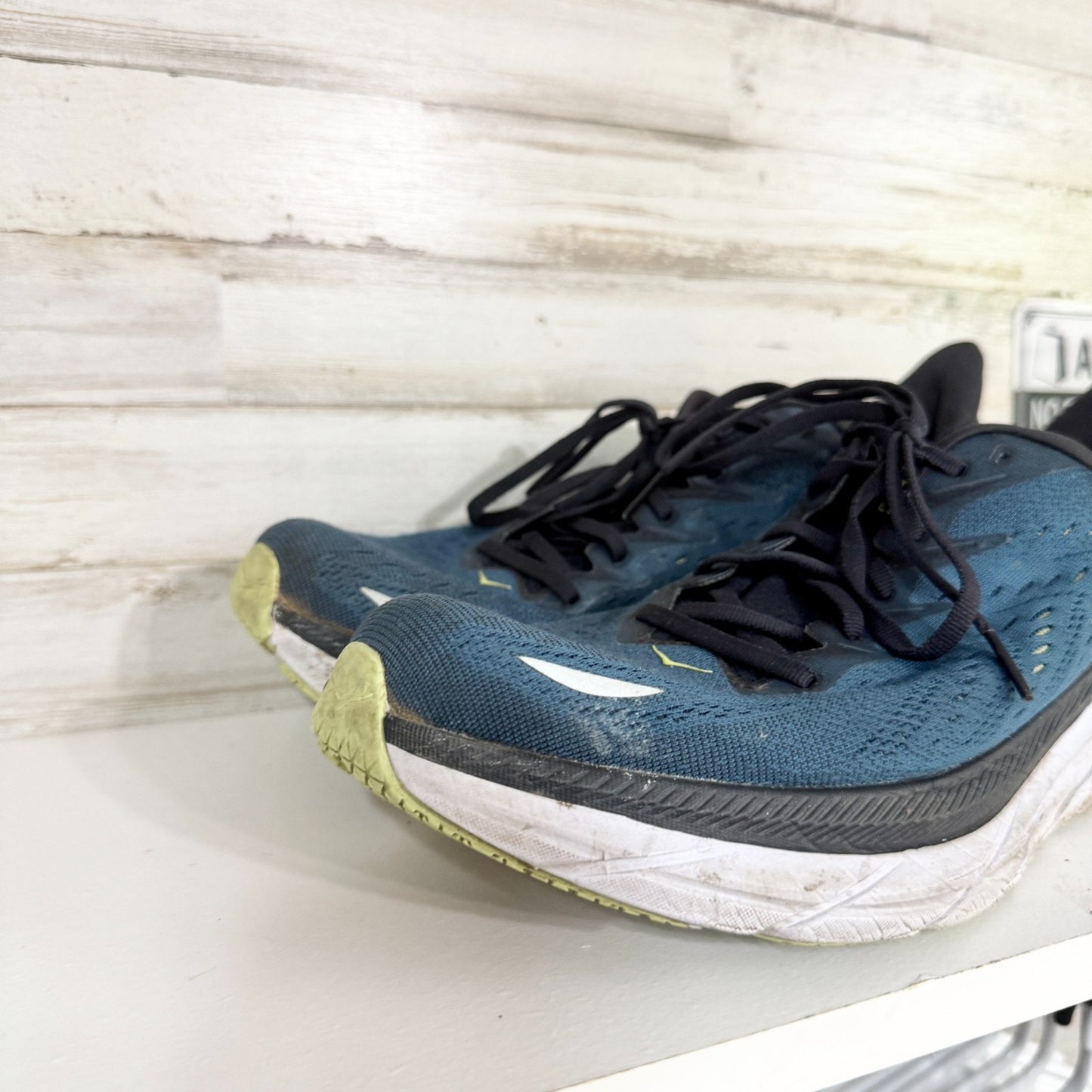 Hoka Shoes Men Size 11.5D Dark Teal Blue Clifton 8 Sneaker Training Running Gym