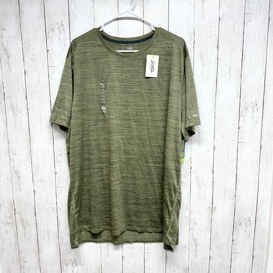 New DSG Top Men Size 2XL Army Green Crewneck Athletic Short Sleeve Tee Shirt