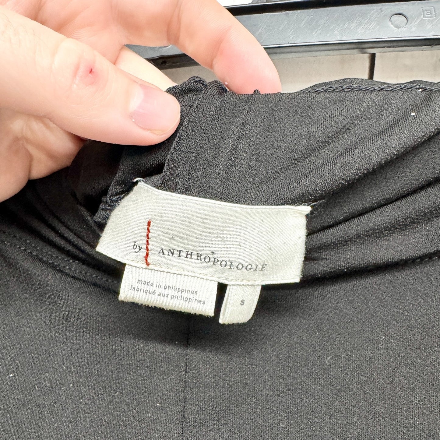 Anthropologie Pants Women Size Small Black Wide Leg Pull On Trousers Pockets