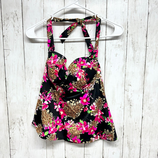 Victoria’s Secret Swim Women Size 36B Neon Animal Designed Floral Halter Top