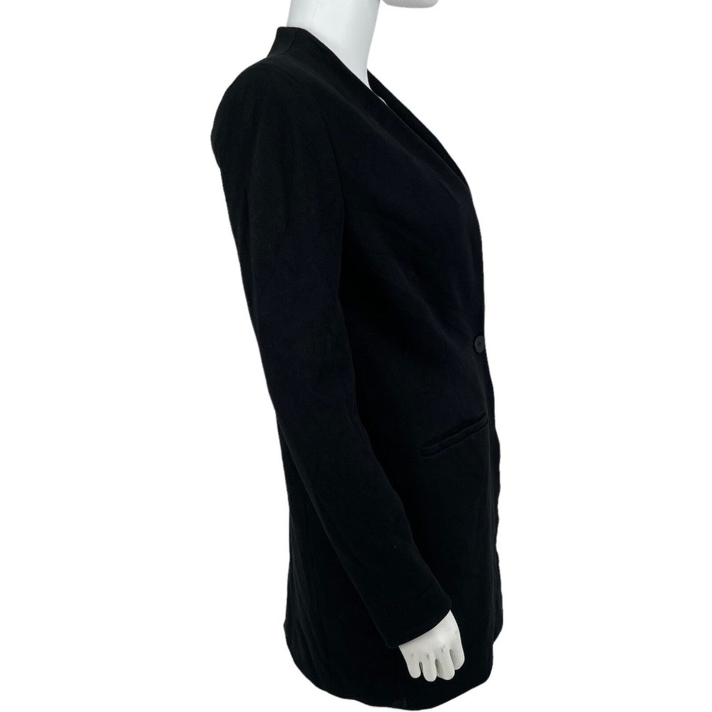 MADEWELL Blazer Suit Women Size 8 Deep V Neck Single Button Black Business