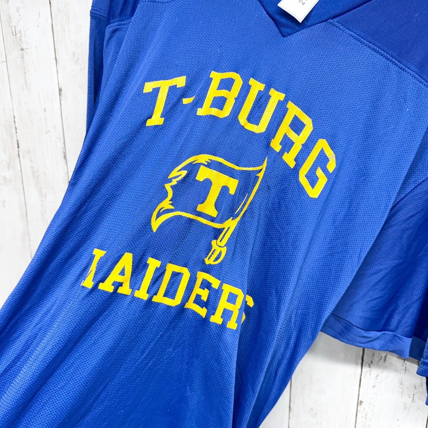 VKM Venus Top Unisex Size Medium T-Burg Raiders Short Sleeve Jersey Blue Yellow