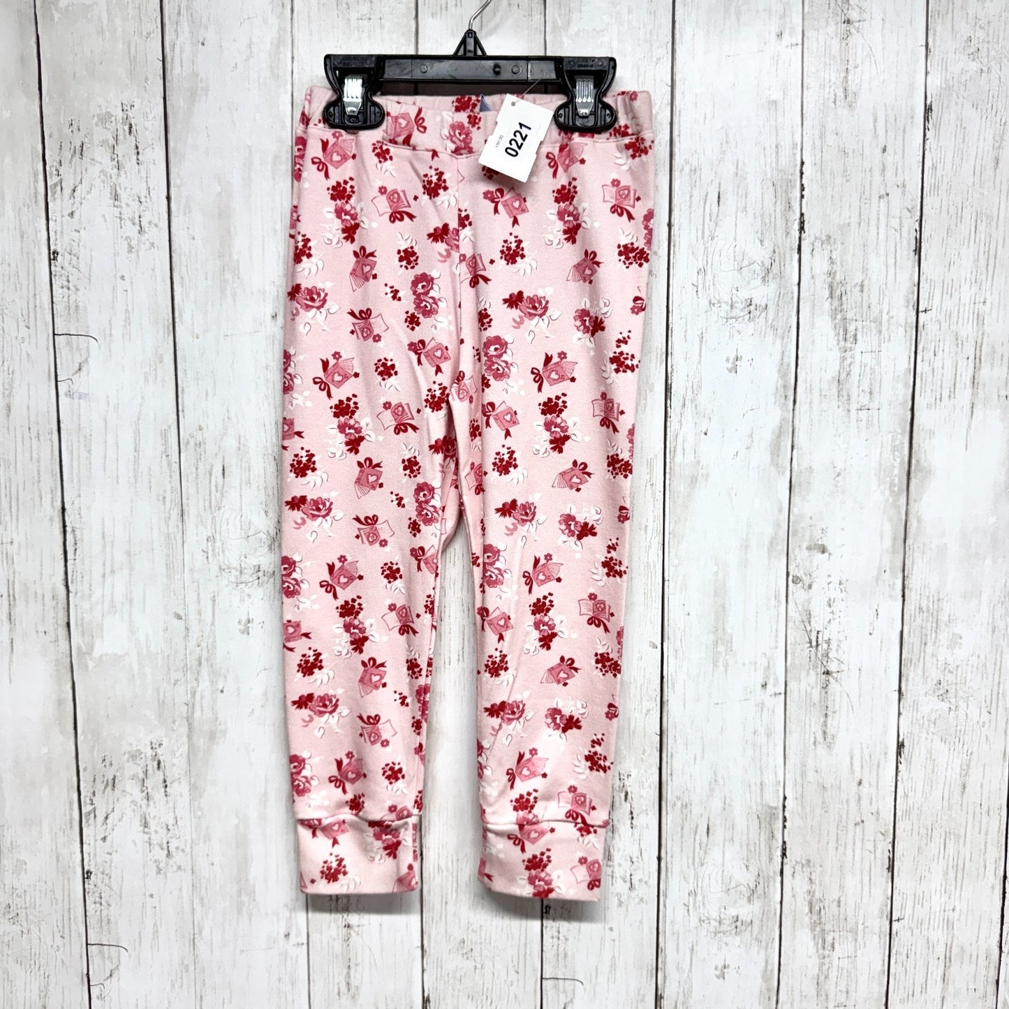 Hill House Pants Kids Sz 3-4Y The Tiny PJ Pants Love Letters Valentine Pink NWT