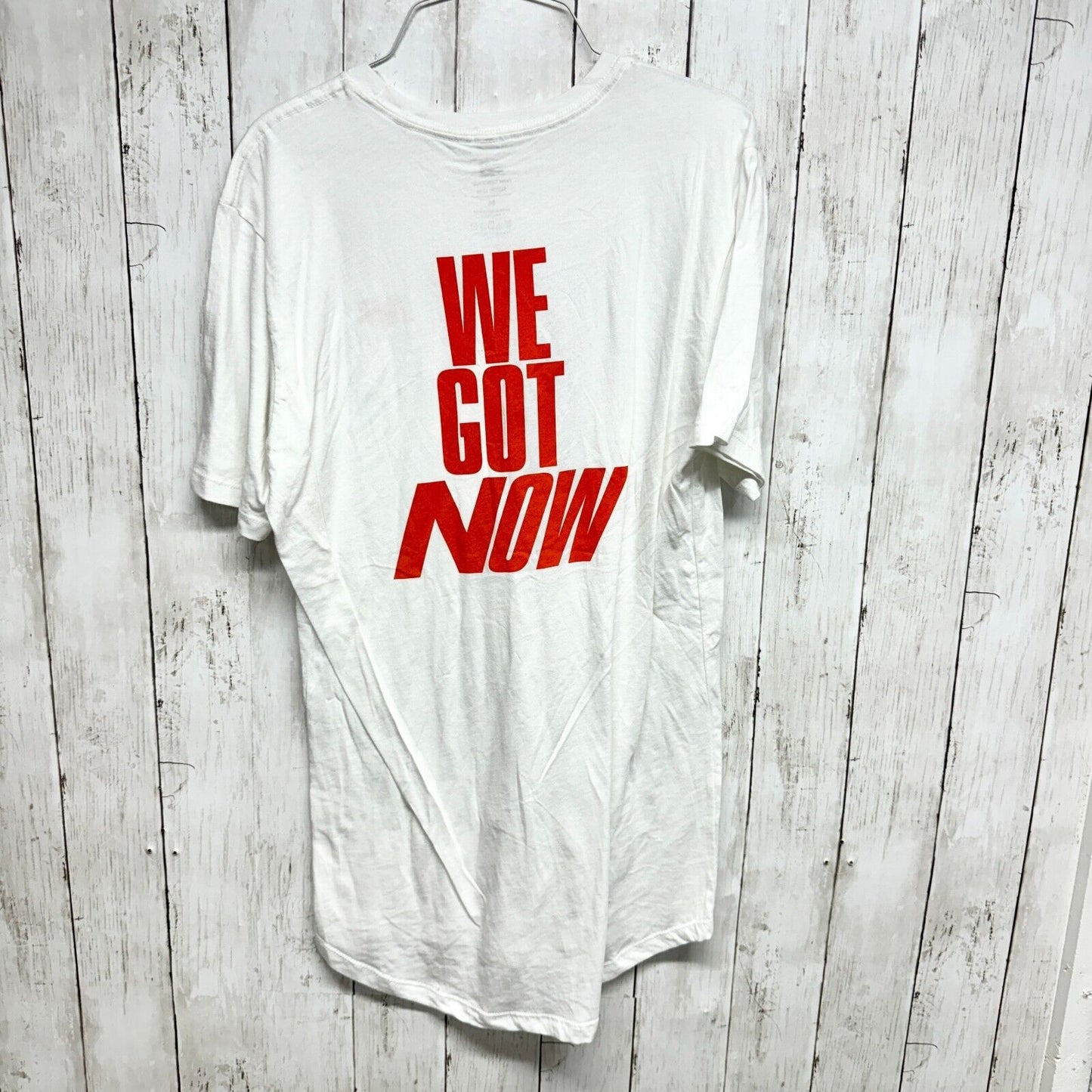 NEW BALANCE Shirt Unisex Medium White Short Sleeve Cotton Graphic T Shirt