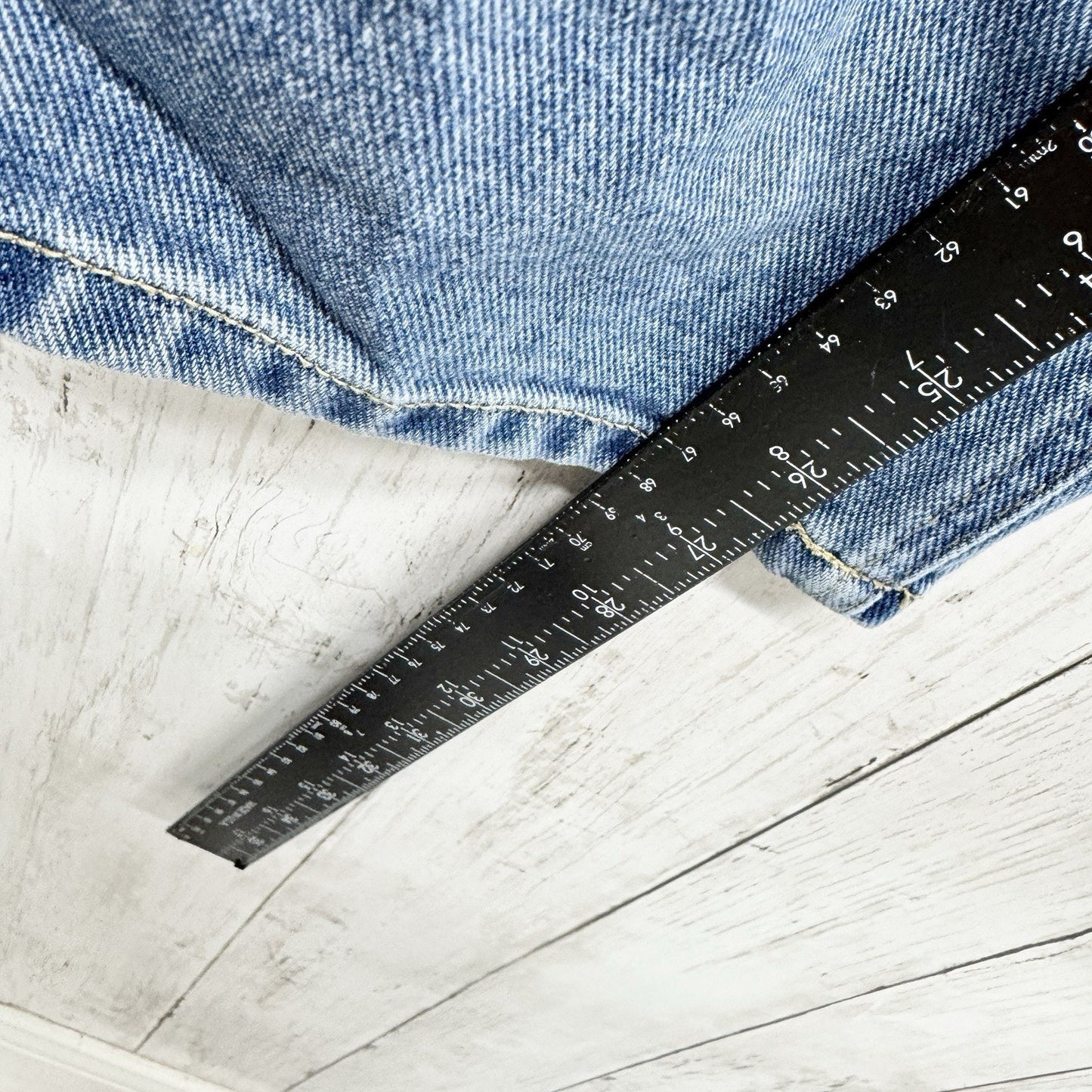 Oak Fort Pants Women Size 25 Light Wash Denim High Rise Straight Mom Jeans Basic