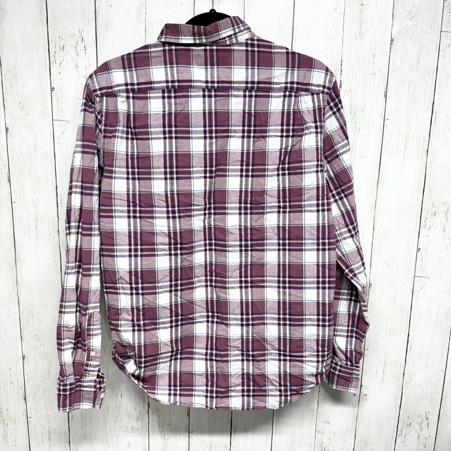 OLD NAVY Button Down Men M Plaid Long Sleeve Collared Cotton Fall Lumberjack