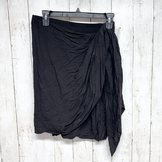 Oak Skirt Women Size 2 Black Crepe Side Tie Mini Elastic Waist Casual Beach Swim