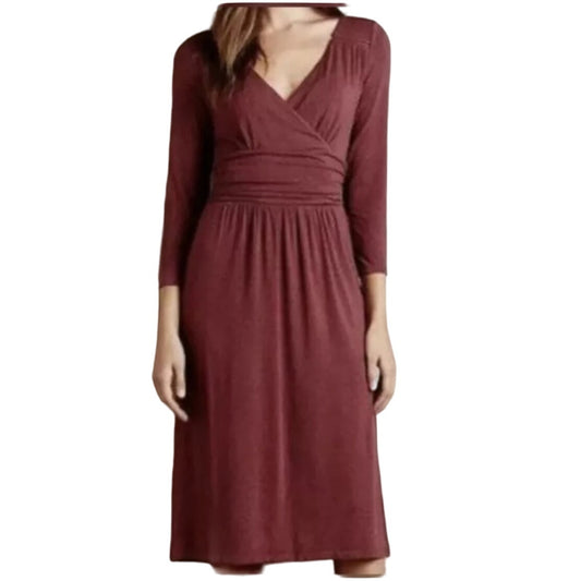 Anthropologie Maeve Women Purple Wrap Dress berry Size XS
