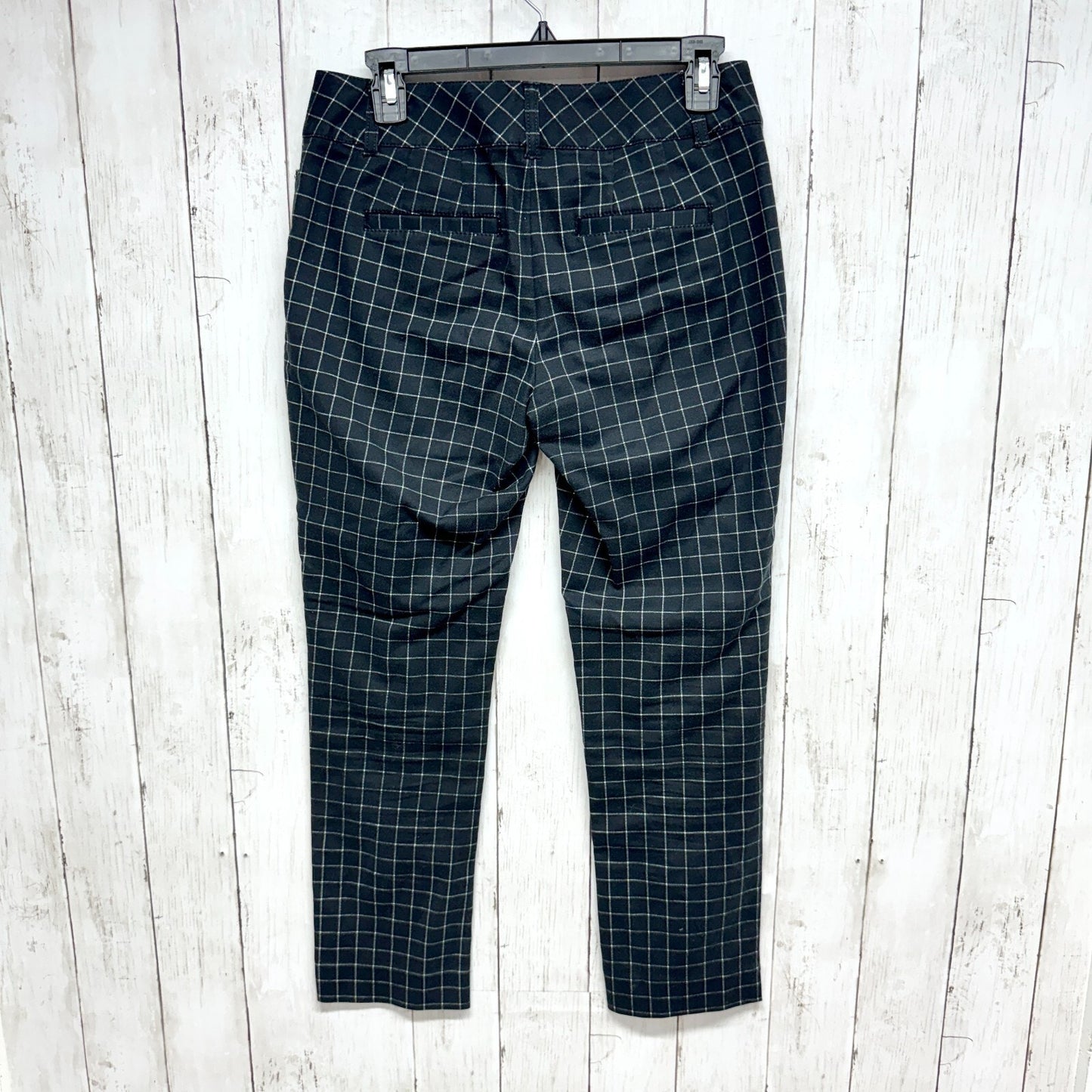 White House Black Market Pants Women 4 Plaid Crop Slim Straight Business Casual