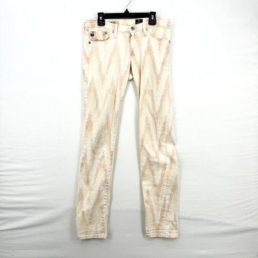 AG Adriano Goldschmied Orange & Cream The Stilt Cigarette Jean Size 26R