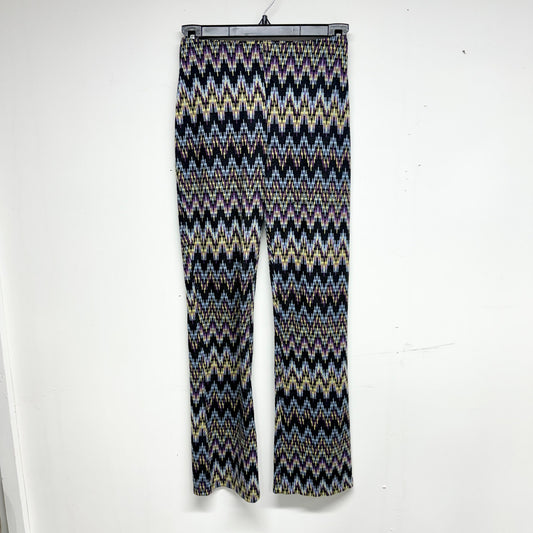 Urban Outfitters Women Abstract Multi Color Zig Zag Flare Pull On Pant XS