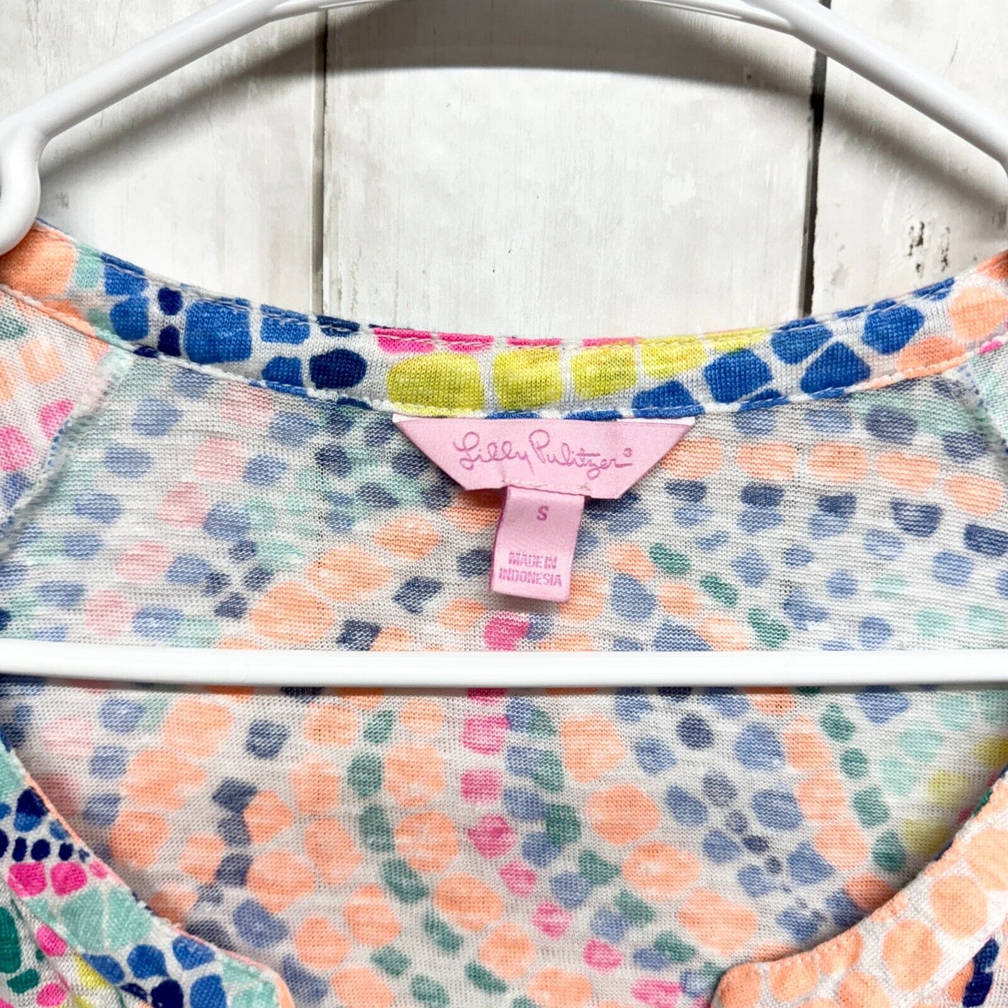 LILLY PULITZER Women's Size Small 100% Linen Tropical Pink Floral Long Sleeve