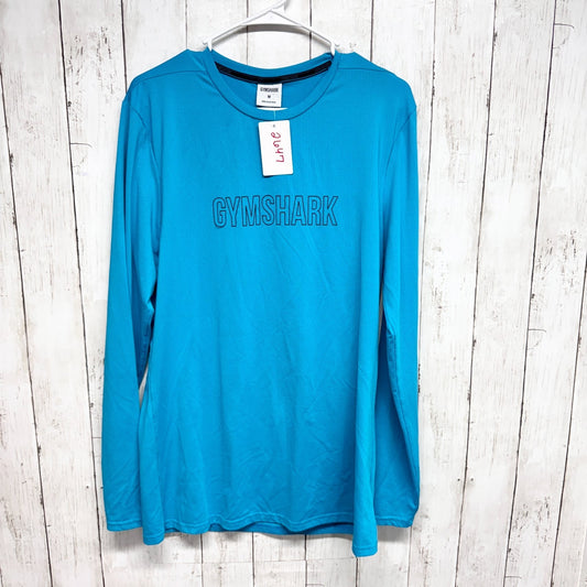 Gymshark Top Men Size Medium Blue Crewneck Classic Fit Long Sleeve Shirt Casual