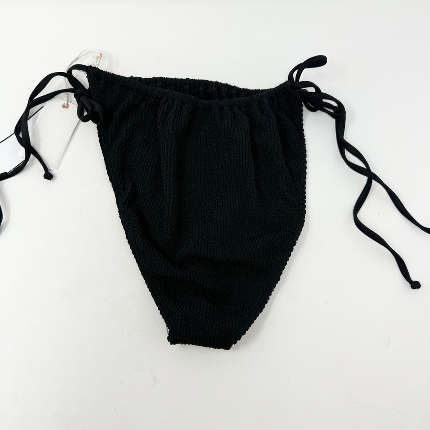 Good American Women Black Always Fit Tiny Ties Bikini Bottom Swim Size 2XL/3XL
