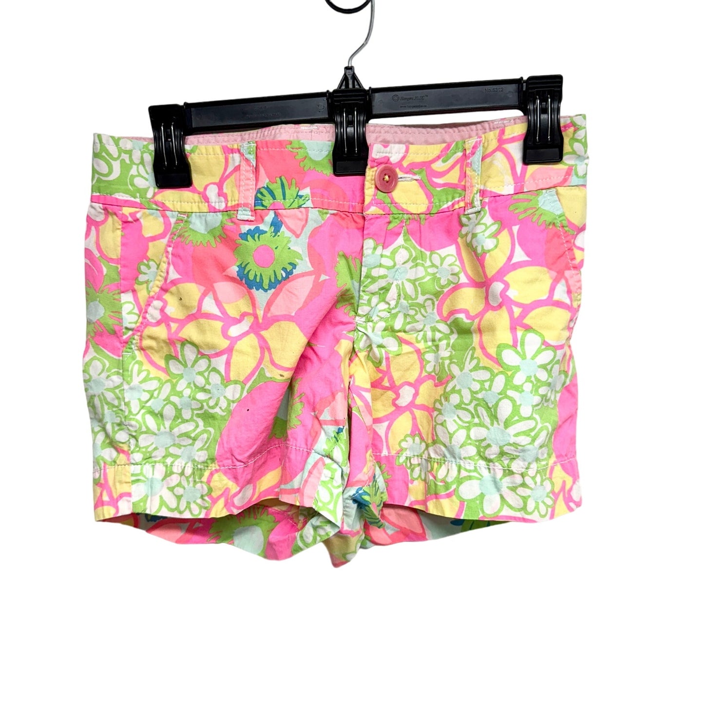 LILLY PULITZER Shorts Womens Callahan Bright Floral Daisy Cotton Resort Beach 0