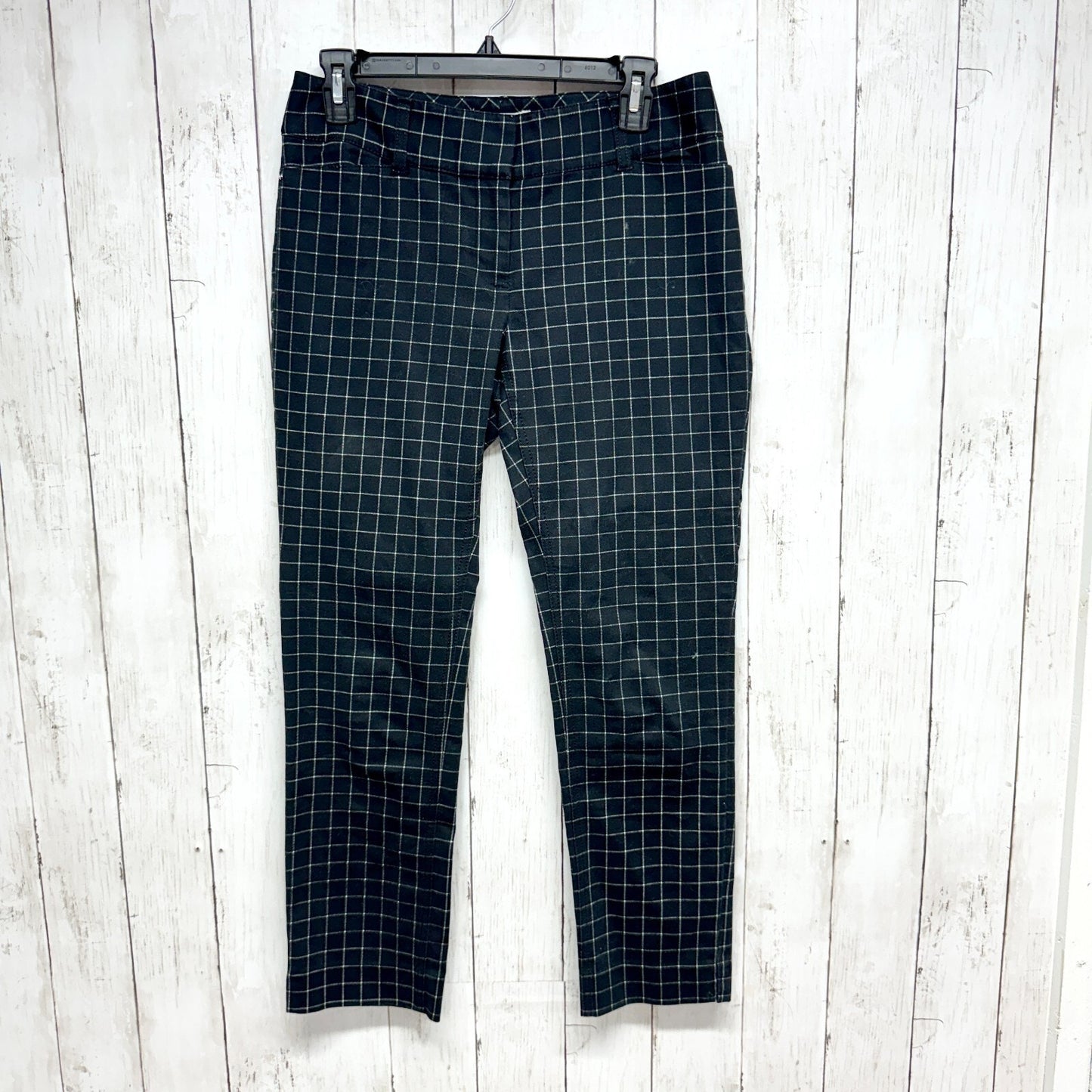 White House Black Market Pants Women 4 Plaid Crop Slim Straight Business Casual