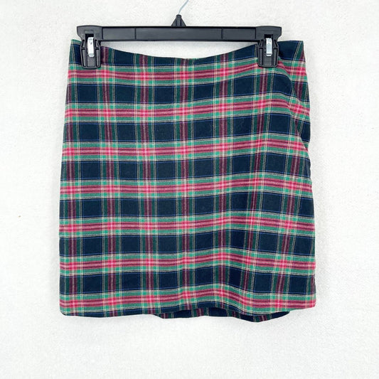 Vineyard Vines Flannel Fall Jolly Plaid Stamp Mini Pencil Red Skirt Size 0