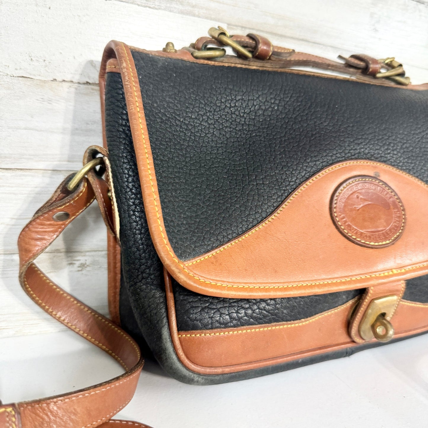 Vintage DOONEY & BOURKE Crossbody All Weather Pebbled Leather Crossbody Bag