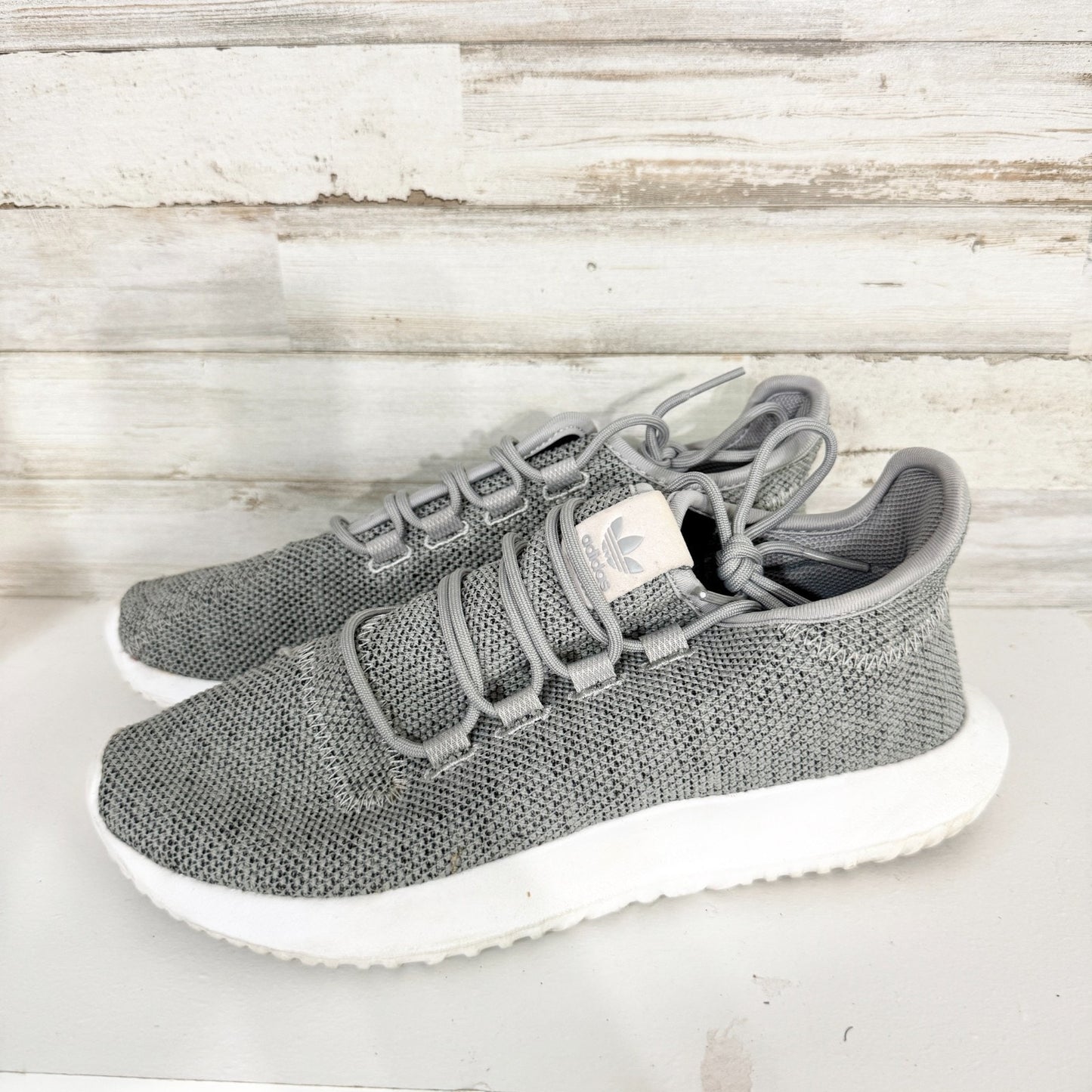 Adidas Men Size 8.5 Tubular Shadow Gray Running Sneakers Athletic Casual