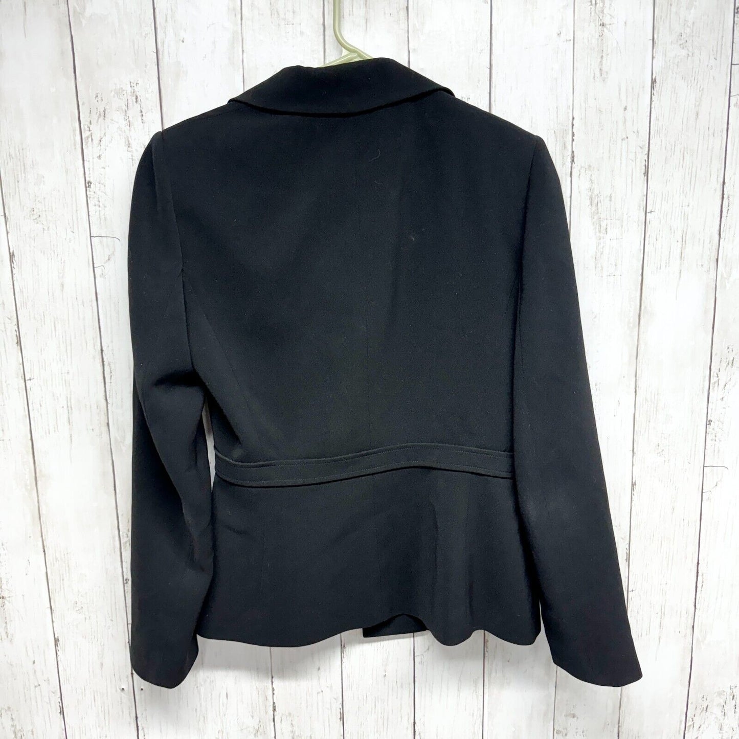 TAHARI Jacket Women Size 6 Black Single Breasted Business Casual Belted Blazer
