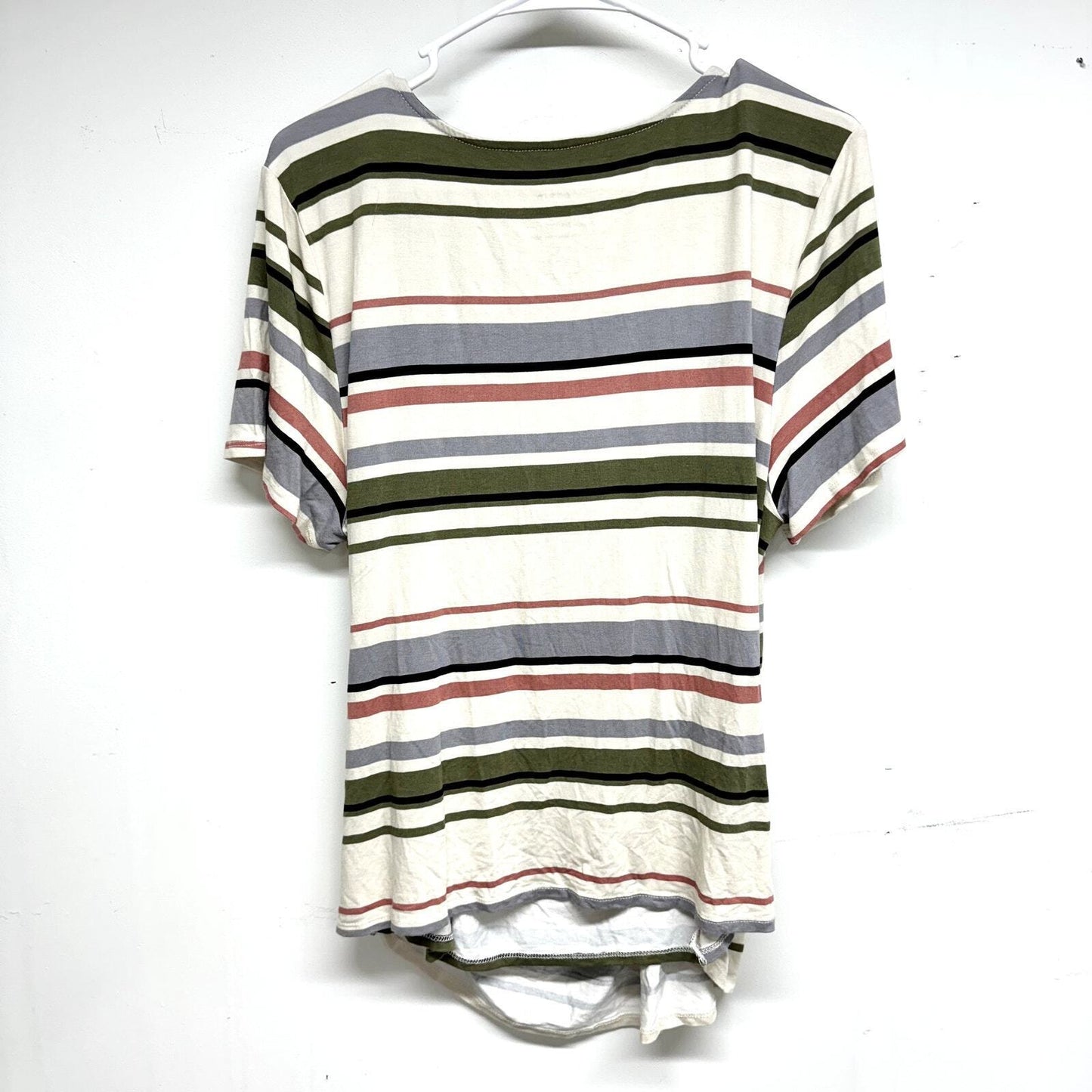Torrid Striped Multicolored Super Soft Surplice Wrap Deep V Top Size 3/3X