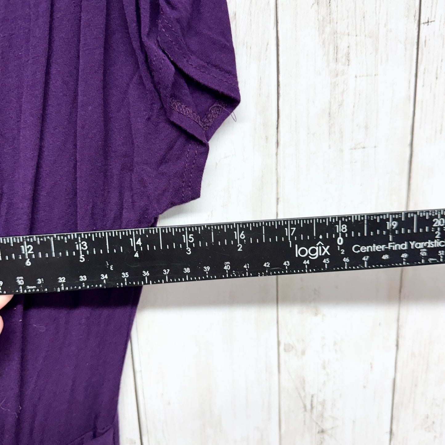 Chocolate Dress Women Chest 29" Small Purple Belted Scoop Neck Short Sleeve Mini