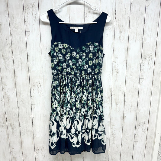 LAUREN CONRAD Dress Women Size 10 Sleeveless Floral Blue Casual Mini Everyday