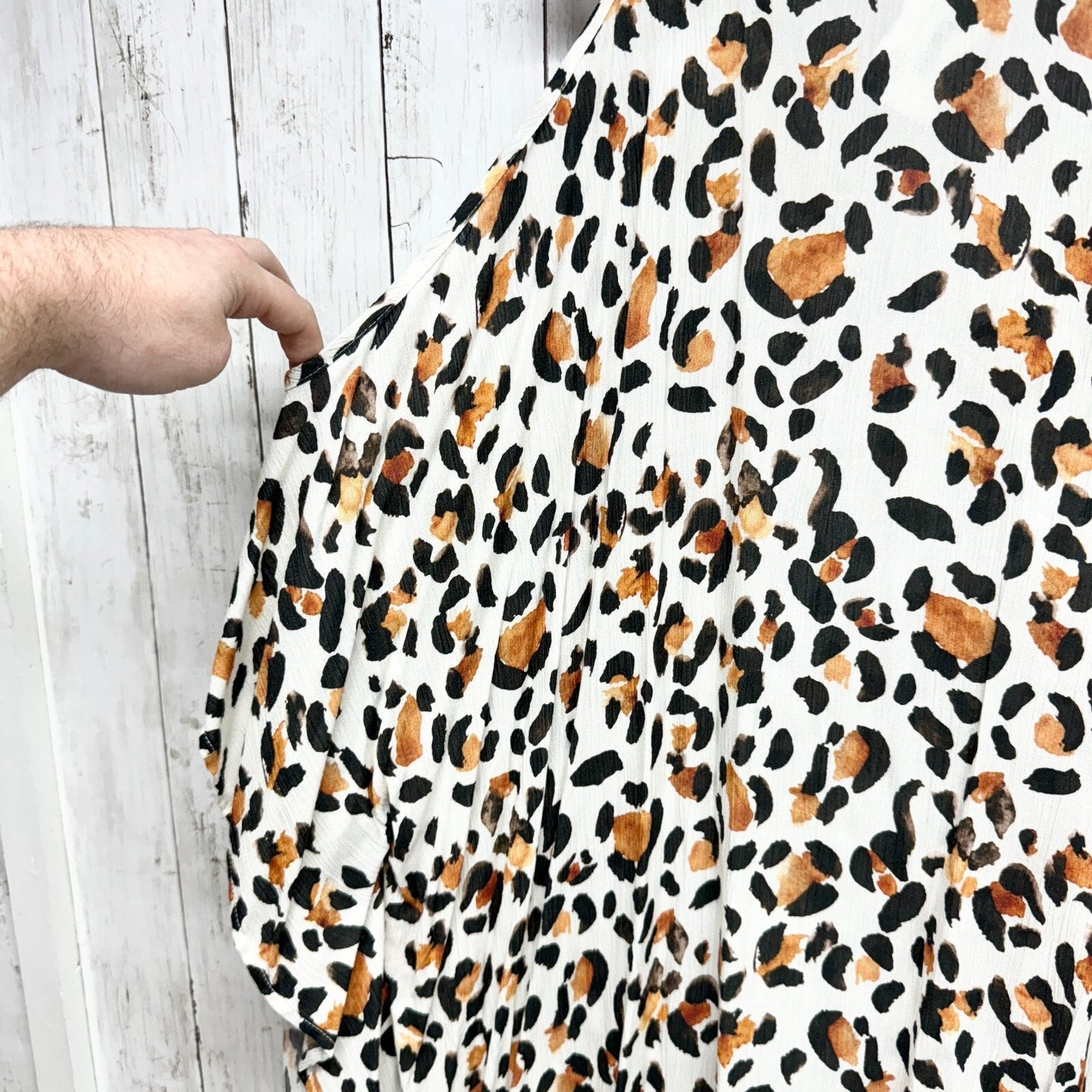 Show Me Your Mumu Dress Womens Small Circus Mini Leopard Print Cold Shoulder